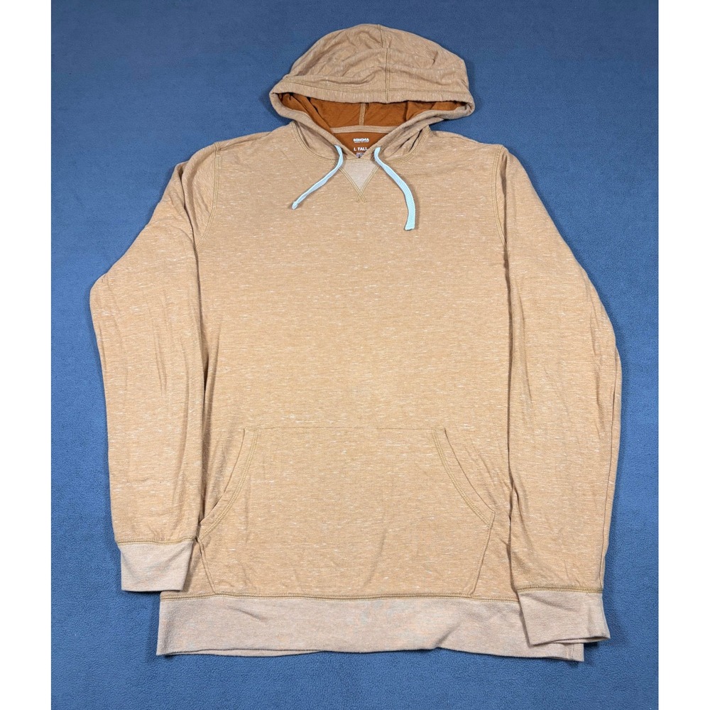 Sonoma Goods For Life Hoodie Mens L Tall Orange Heathered Long Sleeve Pullover